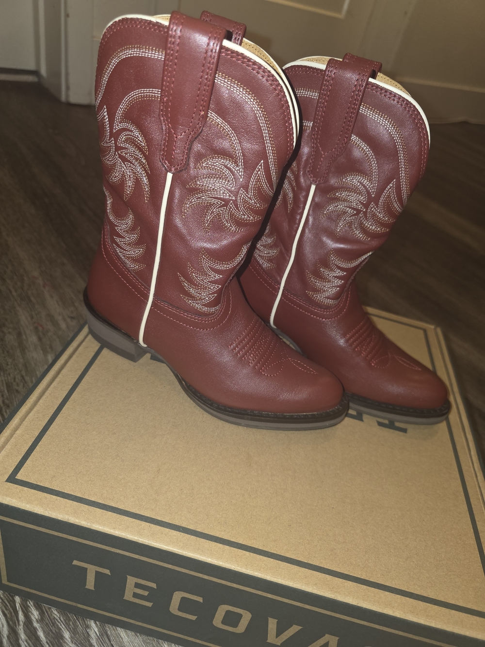 Tecovas Kids' Red Western Cowgirl Boots